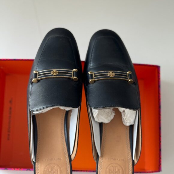 Tory Burch Black Mules with Gold Accents - Picture 6 of 6